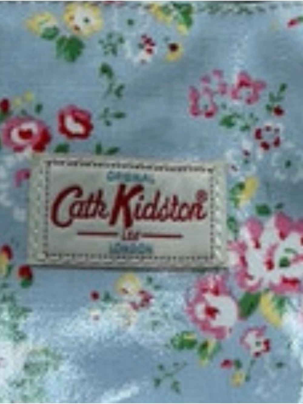 Cath Kidston London ~Pale Blue Floral Oilcloth Shoulder Bag - Picture 2 of 7